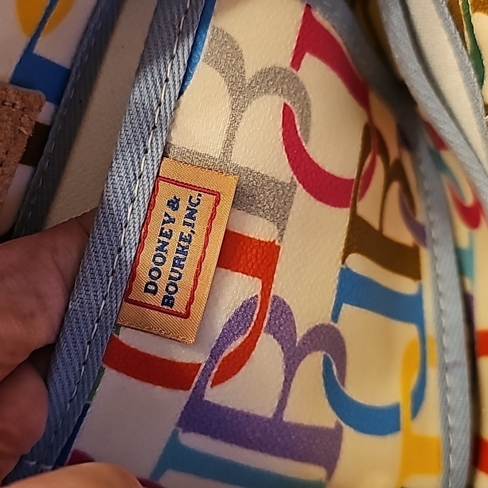 Dooney & Bourke Vintage Tasseled Multicolored Satchel Handbag Bag - OS - Picture 8 of 12